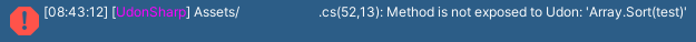 Unity error message