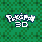 Pokemon3D logo on grassy background.